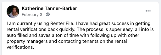 Katie Barker Testimonial about RenterFile